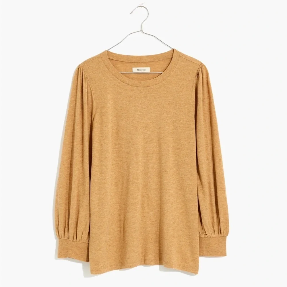 MADEWELL Avrina Women's Puff Sleeve Top in Toffee